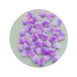 Regalo romántico para parejas, estrella de corazón rosa púrpura degradado para llavero, colgante, correa de teléfono, llaveros artísticos de resina