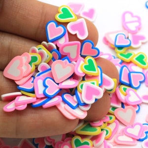 9mm Corazón Polímero De arcilla blanda Sprinkles Para Niños Diy Scrapbook Decoración Slime Filler Diy Making