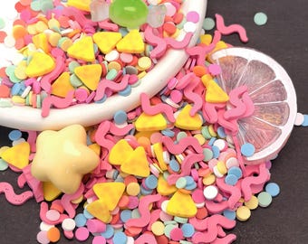 Polymer Clay Slices DIY Nail Art Slime Supplies Making Kit Decoration Arts Crafts Cheese Slices