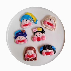 Spoof Resin Cabochon Collection  Cartoon Character Kawaii Decoden Supplies Phone Case Decoration