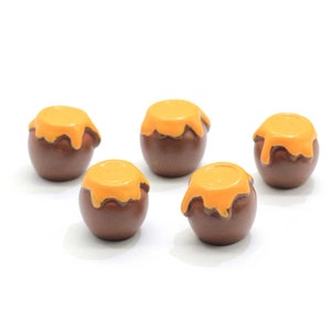 Hot Koop 15 MM Bruin Mode Hars Honing Pot Jar Kawaii Poppenhuis Honing Pot Pot Hars Ambachtelijke Sieraden Maken Ornament decoratie