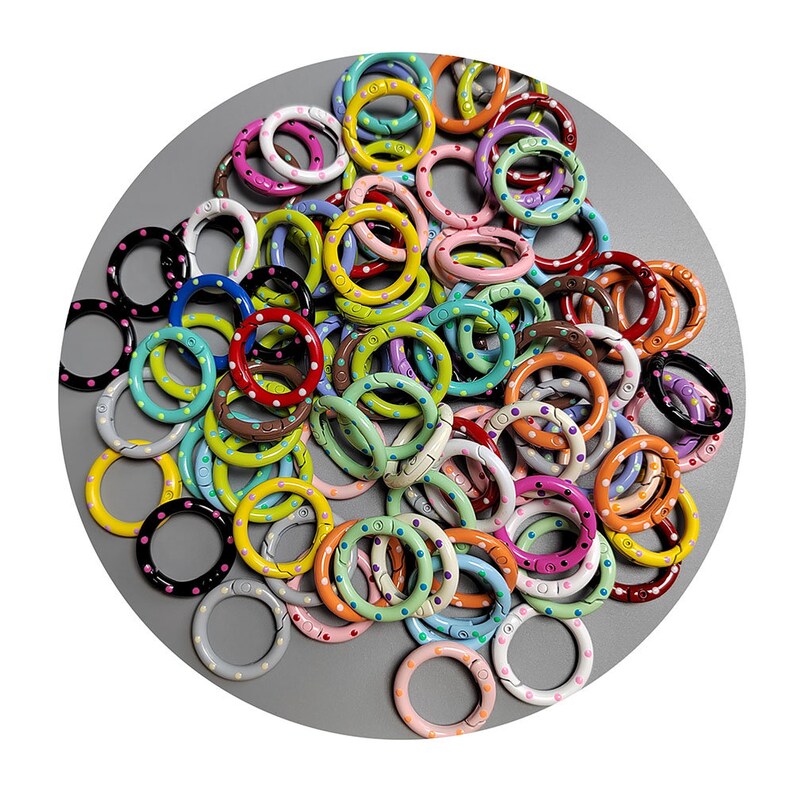 Mixed Round Shape Keychain Key Rings Clasp Loop for DIY Keychains - Etsy