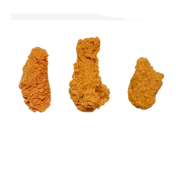 Creative Fried Chicken Wings Chicken nuggets Chicken Drum Sticks Simulation Food Miniature For Funny Keychain Hair Clip Accessories