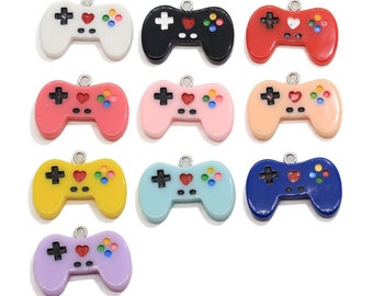 Harz Flache Rückseite Cabochon Game Controller Charms Für Schmuckherstellung Armbänder Halskette Ohrringe