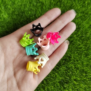 14mm Solid Color 3D Crown Charms European Style Charm Jewelry findings Bracelet Necklace DIY
