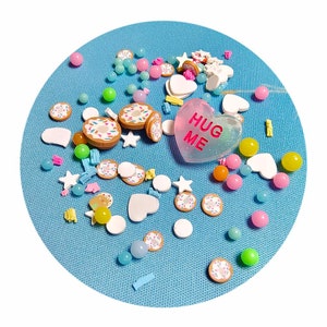 Confettini a forma di ciambella in argilla morbida polimerica per deliziose decorazioni di torte Accessori per riempitivi fai-da-te