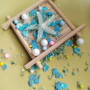Ocean Series Polymeerklei Plakjes Acryl Kralen Slijmbenodigdheden Zeester Charms voor Hars, Lipgloss DIY, Nail Art Crafts
