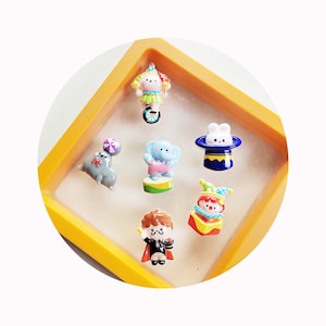 Gemengde stijl cartoon circus thema hars ornamenten voor doe-het-haaraccessoires, hoofdband, telefoonhoesje, sleutelhangeraccessoires