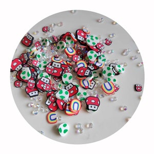Polymer Clay Streuseln Ostern Schleim Scheiben Faux Bake Nail Art DIY Craft