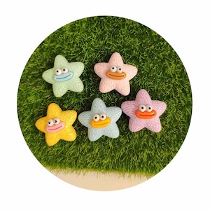 Dibujos animados de labios gruesos, estrella de resina, parte posterior plana, cabujón, álbum de recortes, adornos Kawaii DIY, accesorios decorativos