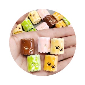 Einzigartiger Stil niedlich Simulation Kuchen Handtuch Rolle Harz Essen spielen Pfotenabdruck DIY Handy Shell Material Spielhaus Spielzeug Zubehör