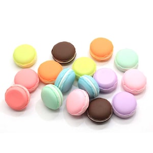 26mm 3D Fake Food Miniature Macaron Resin Charms DIY Jewelry Necklace Hair Accessories Resin Cabochons Decoration