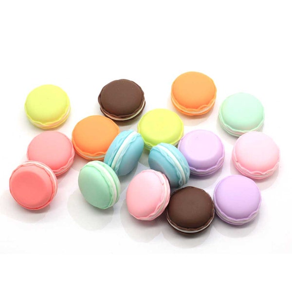 26mm 3D Fake Food Miniature Macaron Résine Charmes DIY Bijoux Collier Cheveux Accessoires Résine Cabochons Décoration