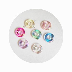 24mm UV Transparent Kreis Ring DIY handgemachte Perle lose Perle Auto hängen Handy Kette Zubehör Materialien Materialien