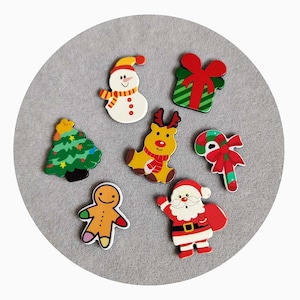 Natal papai noel árvore de natal boneco de neve caixa de presente gengibre doces cana arcylic planar encantos para enfeite diy