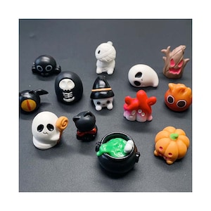 Kit jardin féerique d'Halloween en résine Figurines miniatures d'Halloween Mini décoration de jardin féerique