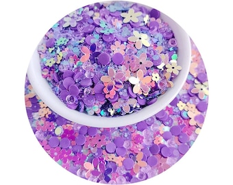 Coriandoli glitterati in PVC a forma di farfalla olografica viola per lavoretti artigianali, biglietti fai da te, fidanzamenti, matrimoni, addio al nubilato, compleanni, San Valentino.