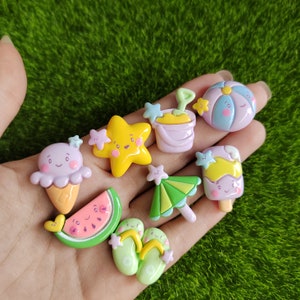 Süße Mini Strand Spielzeug Serie Harz Flatback Cabochon Scrapbook Kawaii Verzierungen Zubehör