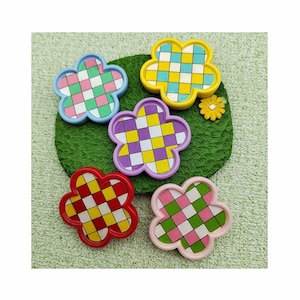 Schaakbord bloemenpatroon harsbedel kawaii plakstenen