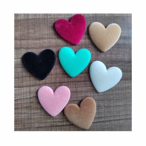 Cabochon in resina a forma di cuore con retro piatto, kawaii, per scrapbooking, fai da te, fiocchi per capelli, accessori