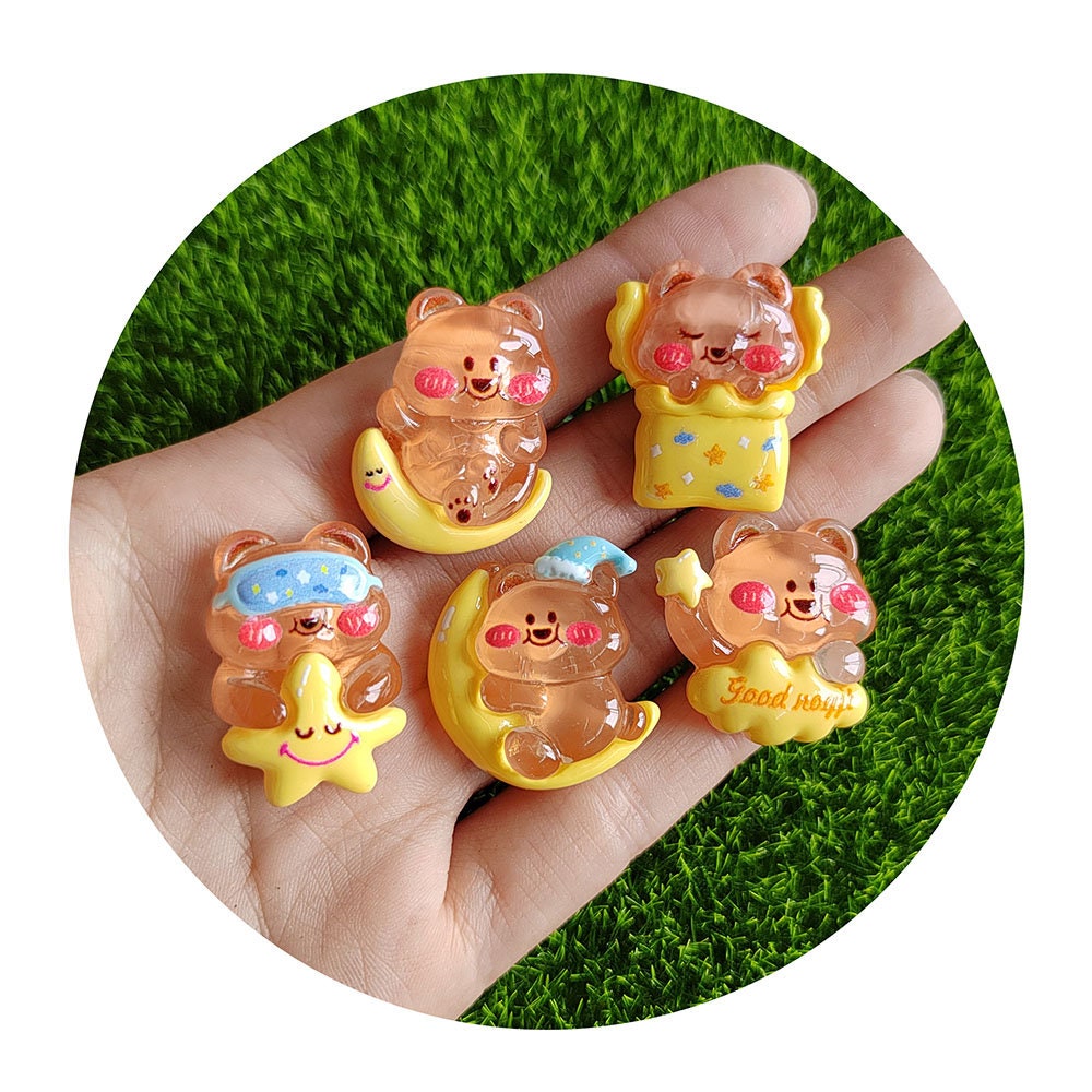 Kawaii hars dieren cabochons: kikker, kat, vos, kuiken - doe-het-zelfversieringen - België