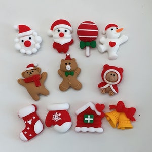 Neue Weihnachten Kawaii Flatback Resin Cabochons Verschiedene Harz Weihnachtsdekoration Charms Basteln Urlaub