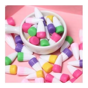 25m dois tons nova resina halloween doces milho flatback cabochão miniatura arte fornecimento decoração charme artesanato diy