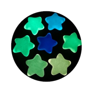 Decorazione cabochon in resina luminosa a forma di stella di colore trasparente, artigianato, fornitura artistica