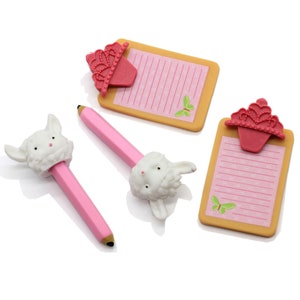 Crayon en résine 3D avec tête de mouton Forme enfants Décoration Maison de poupée Jouets Cadeaux École artificielle Étude Article Art Décor