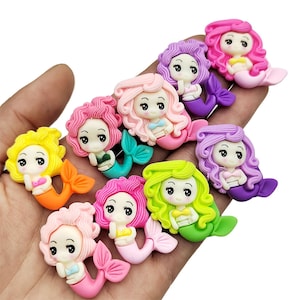 Nouveau mignon la sirène princesse dos plat résine Cabochons Scrapbooking bijoux à bricoler soi-même artisanat décoration accessoire