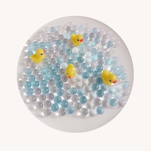 Charme de canard mignon boule bleue slime belles perles de cristal slime remplissant des paillettes populaires