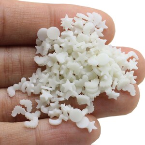Świecące gwiazdki księżyca Bat Dot Slice Clay Srpinkles do żywicy DIY Materiały Nail Art DIY Cekiny Scrapbook Shakes Akcesoria rzemieślnicze