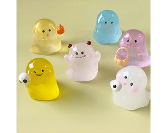 Mini Ghost Luminous Toys, Decorations Miniature Character Cute Resin Ghost Miniature Fairy Garden Landscape