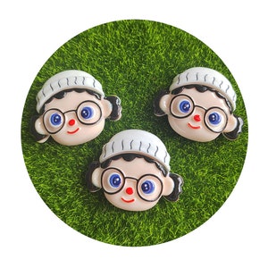 50mm Cartoon Big Girl Flat Back Charms For Phone Case Decoration