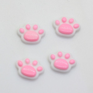 Cabochons en résine à dos plat pattes d'ours mignons Kawaii Cabochons personnages en résine à dos plat pour noeuds Hiar, pièce déco
