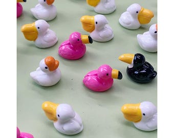 Mini anatre di natale in resina 100 pezzi piccole anatre paesaggio