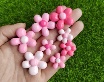 Harz-Blumen-Cabochons – 30g Gemischte Mini-Blumen, Flache Rückseite, Für DIY, Schmuck, Handyhüllen