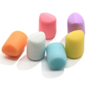Simulatie Voedsel Mini Fake Marshmallow Flatback Resin Cabochon Scrapbookin Voor Telefoon Deco Plastic Klei Modder Slijm Vulling