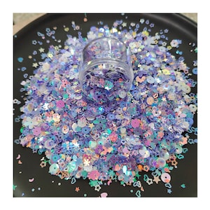 3-10mm Assorted Shape Glitter Sequins for DIY Nails Art Wedding Decor Confetti