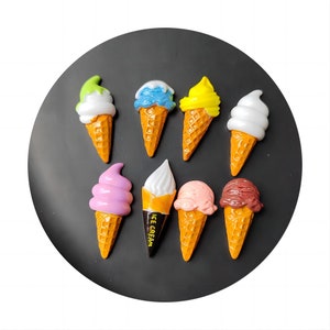 Simulation Ice Cream Cone Charms Harz Schleim Cabochons