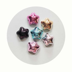 Mini graziose stelle splendenti da 16 mm con retro piatto in resina per scrapbooking fai da te, gioielli, artigianato, decorazione, accessori