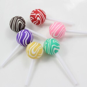 Mix Color Simulation Lollipop Candy Polymer Clay Cabochons Flatbacks für DIY Dekoration handgemachte Materialien
