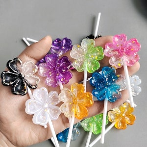 Glow In The Dark Lecca-lecca in resina Accessori per case delle bambole in miniatura Cibo finto Artigianato fai da te Scrapbooking per la decorazione del telefono