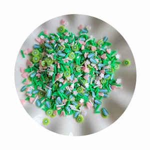 Frühling Saison grüne Blätter Kirsch Blumen Ton Scheiben Mischung Streusel für DIY Handwerk Tumbler Füllung