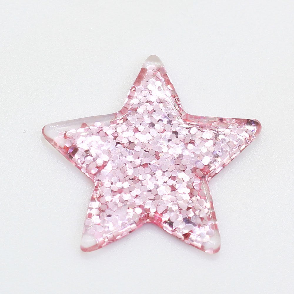 36mm Glitter Big Star Shaped Rhinestone Flat back Cabochon Etsy
