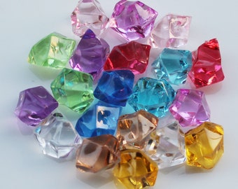 Edelstenen Schat Sieraden Ice Rock Getstone Acryl Plastic Vaas Filler Tafel Scatter Kraal Steen Kleurrijke Tafel Confetti
