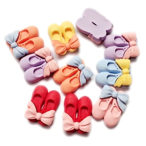 8 * 22 * 28 mm Flatback Resina Cabujón Kawaii Zapatos de ballet DIY Resina Cabochones Adornos Accesorios de decoración Scrapbooking