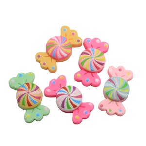 Nail Decor Kawaii Candy Resin Flatback Cabochon For Nail Rhinestones Decoration Manicure Tool Art Tips
