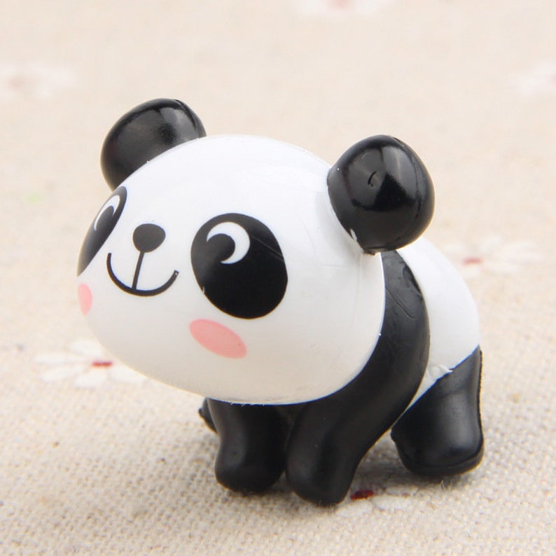 8pcs/lot Cute Panda Figurine Miniature garden Statue charms slime Decoration Mini Fairy Garden statuettes Resin DIY Craft image 10