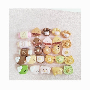 Kinderspielzeug Kawaii Bär Kuchen Flatback Harz Cabochon Für Haarschleifen DIY Scrapbooking Telefon Dekoration Bär Essen Für Puppen Zubehör